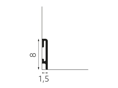 Listwa podłogowa DuroFit czarna - PF080B