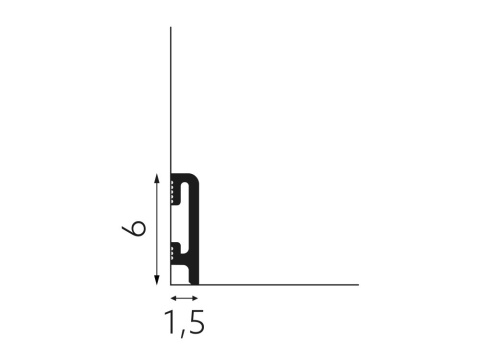 Listwa podłogowa DuroFit biała 6 cm - PF060