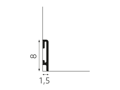 Listwa podłogowa DuroFit szara - PF080G